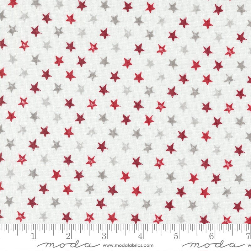 Old Glory Star Spangled American Stars Red by Lella Boutique for Moda Fabrics - 5204 11