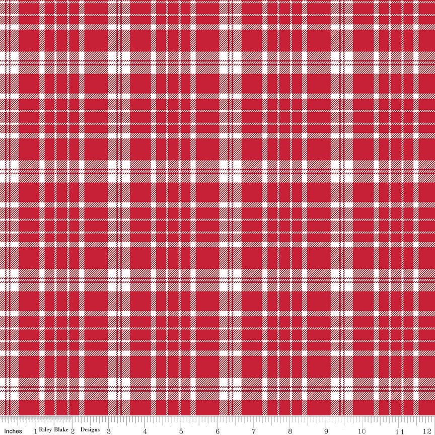 American Beauty Plaid Red by Dani Mogstad for Riley Blake Designs - C14443-RED