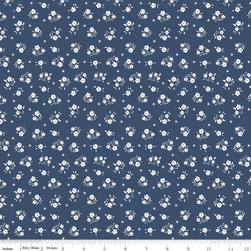 American Beauty Ditsy Navy by Dani Mogstad for Riley Blake Designs - C14446-NAVY