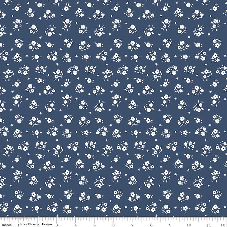 American Beauty Ditsy Navy by Dani Mogstad for Riley Blake Designs - C14446-NAVY