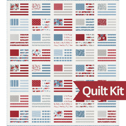 Old Glory Miss Americana Quilt Kit Fabric by Lella Boutique for Moda Fabrics - Pattern and Fabric Kit