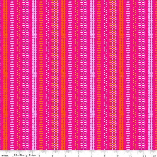Stripe Hot Pink Splendid by Gabrielle Neil Design for Riley Blake Designs - CD14316-HOTPINK