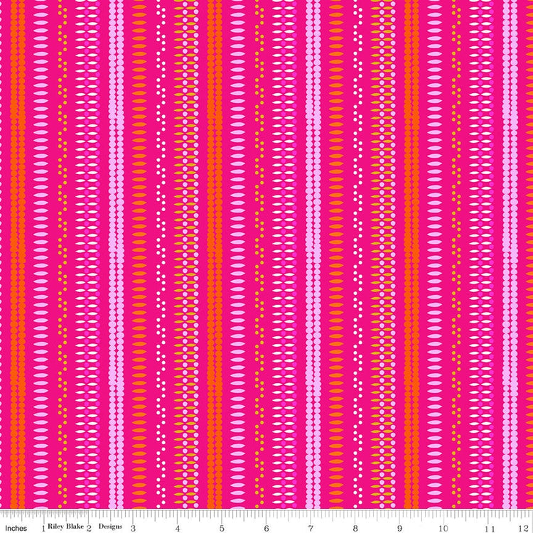 Stripe Hot Pink Splendid by Gabrielle Neil Design for Riley Blake Designs - CD14316-HOTPINK