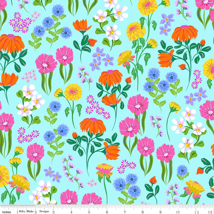 Garden Sky Splendid by Gabrielle Neil Design for Riley Blake Designs - CD14311-SKY