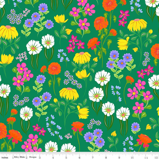 Garden Green Splendid by Gabrielle Neil Design for Riley Blake Designs - CD14311-GREEN