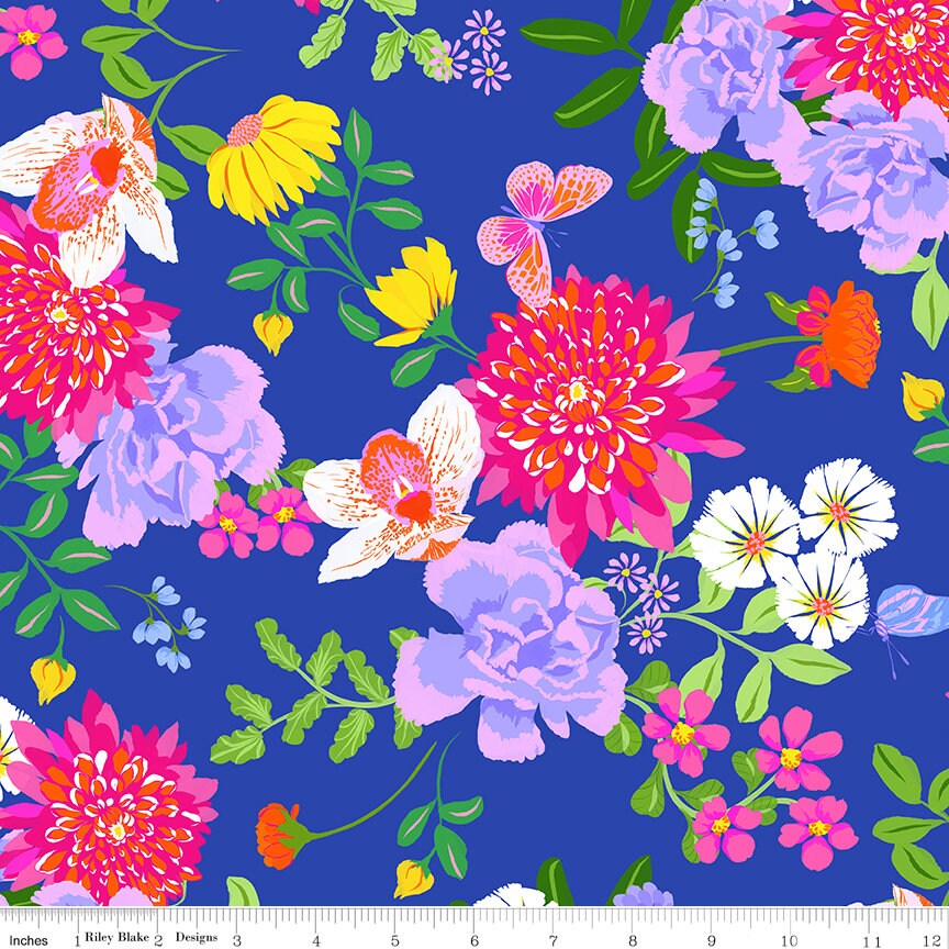 Main Cobalt Splendid by Gabrielle Neil Design for Riley Blake Designs - CD14310-COBALT