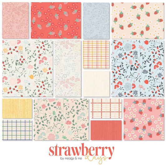 Strawberry Days 5" Stacker by Meags and Me for Clothworks - SQ0455