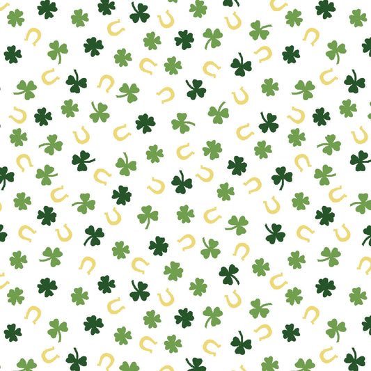 Celebration Collection Lucky Shamrock Metallic Gold by Kim Christopherson of Kimberbell Designs for Maywood Studios - MASM9205-G