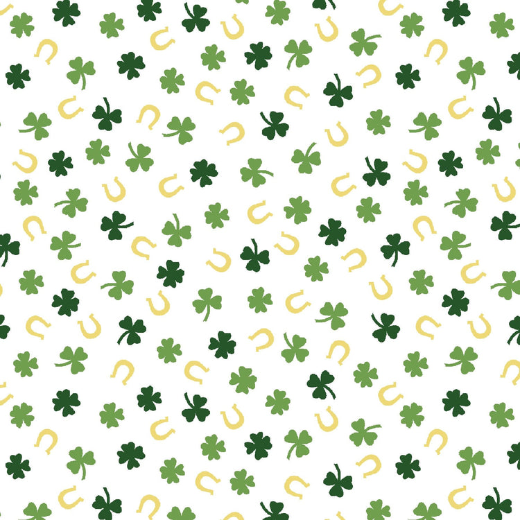 Celebration Collection Lucky Shamrock Metallic Gold by Kim Christopherson of Kimberbell Designs for Maywood Studios - MASM9205-G