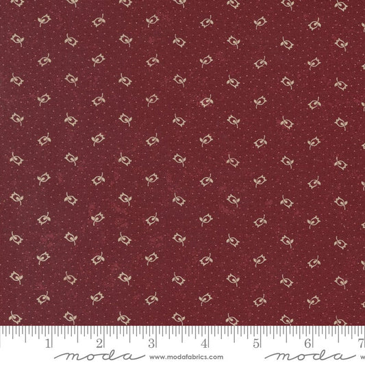 Chickadee Landing Rosebuds Dots Poppy by Kansas Troubles Quilters for Moda Fabrics - 9745 13
