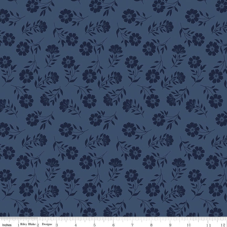 American Beauty Tonal Navy by Dani Mogstad for Riley Blake Designs - C14444-NAVY