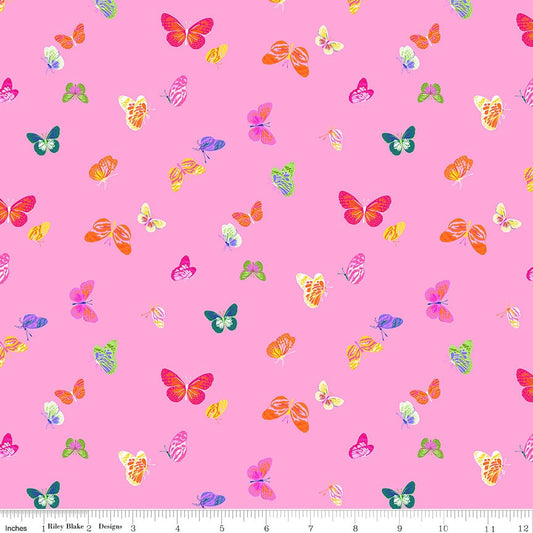 Butterflies Peony Splendid by Gabrielle Neil Design for Riley Blake Designs - CD14315-PEONY