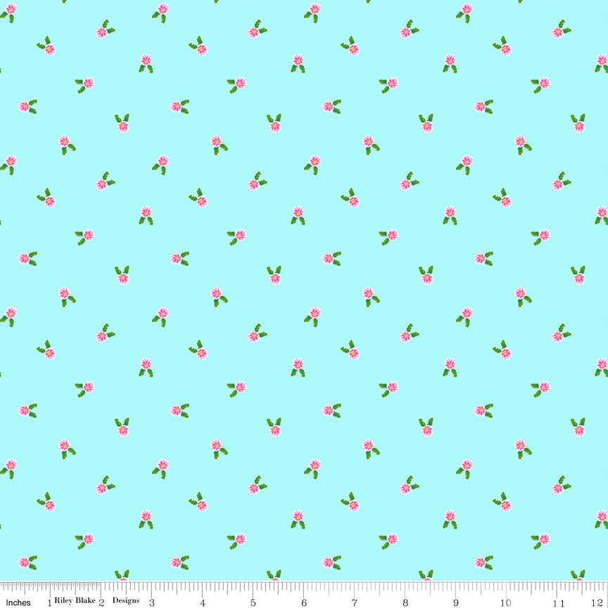 Flowers Sky Splendid by Gabrielle Neil Design for Riley Blake Designs - CD14314-SKY