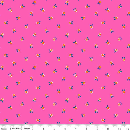 Flowers Hot Pink Splendid by Gabrielle Neil Design for Riley Blake Designs - CD14314-HOTPINK