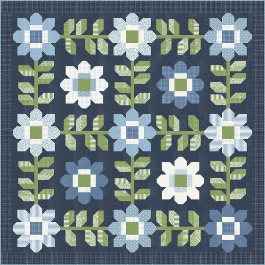 Edelweiss Boxed Kit - Shoreline Fabric by Camille Roskelley for Moda Fabrics Pattern - Edelweiss By Thimble and Blossoms - KIT55300