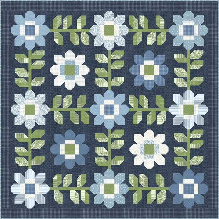 Edelweiss Boxed Kit - Shoreline Fabric by Camille Roskelley for Moda Fabrics Pattern - Edelweiss By Thimble and Blossoms - KIT55300