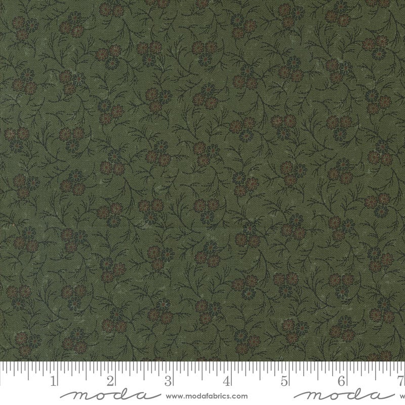 Chickadee Landing Triple Bloom Florals Leaf by Kansas Troubles Quilters for Moda Fabrics - 9741 15