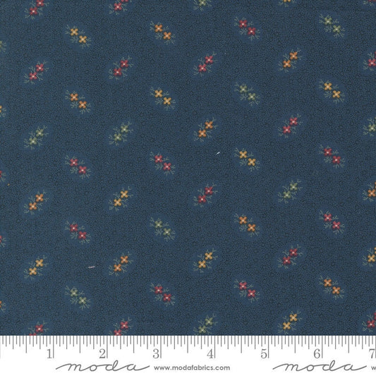 Chickadee Landing Twin Blooms Dots Blenders Bluebell by Kansas Troubles Quilters for Moda Fabrics - 9742 14