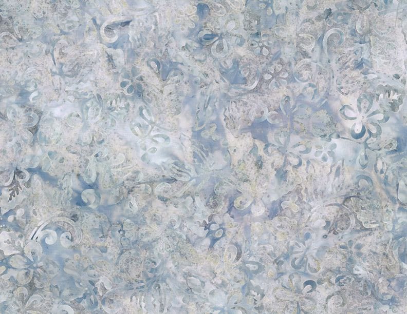 Blue Smoke Batiks Plumeria Gray by Wilmington Prints - 1400 22278 940