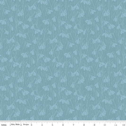 Snowdrop Spot Collection Steely Sky by Liberty Fabrics - 01666874A