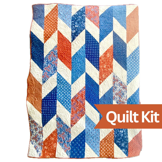 Flashback Quilt Kit - Throw Quilt Kit - Sunrise Side Fabric by Minick and Simpson - Beginner Quilt Pattern