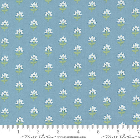 Shoreline Costal Florals Light Blue by Camille Roskelley for Moda Fabrics - 55301 12