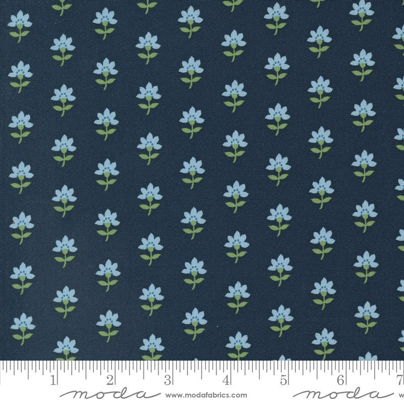 Shoreline Costal Florals Navy by Camille Roskelley for Moda Fabrics - 55301 14