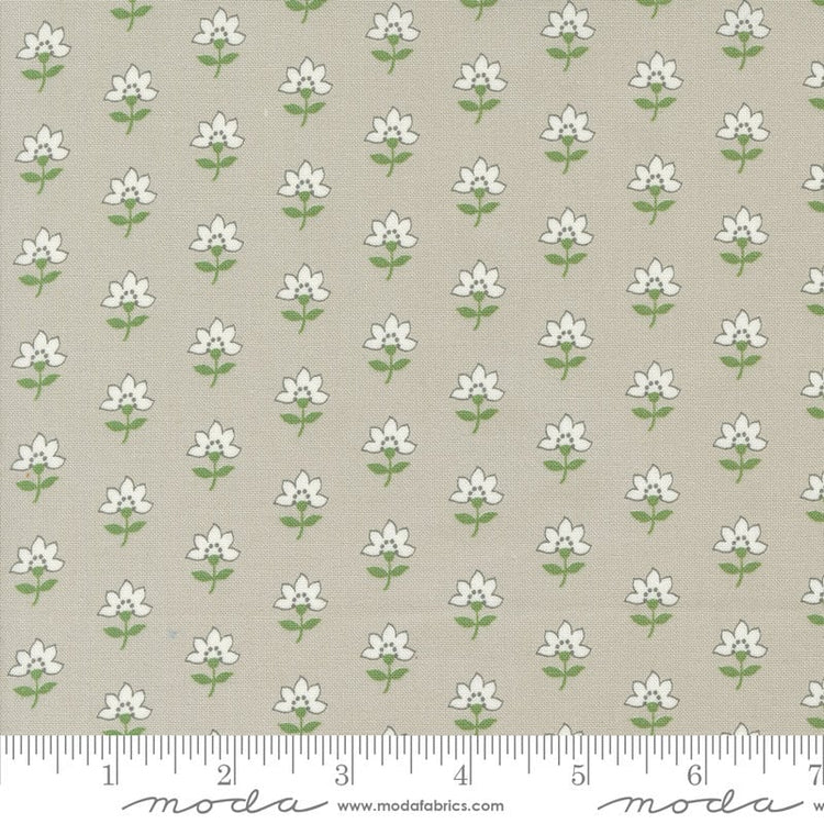 Shoreline Costal Florals Grey by Camille Roskelley for Moda Fabrics - 55301 16