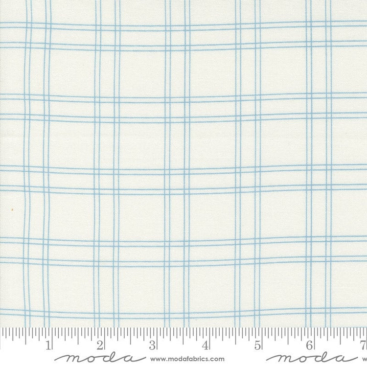 Shoreline Plaid Cream Light Blue by Camille Roskelley for Moda Fabrics - 55302 11