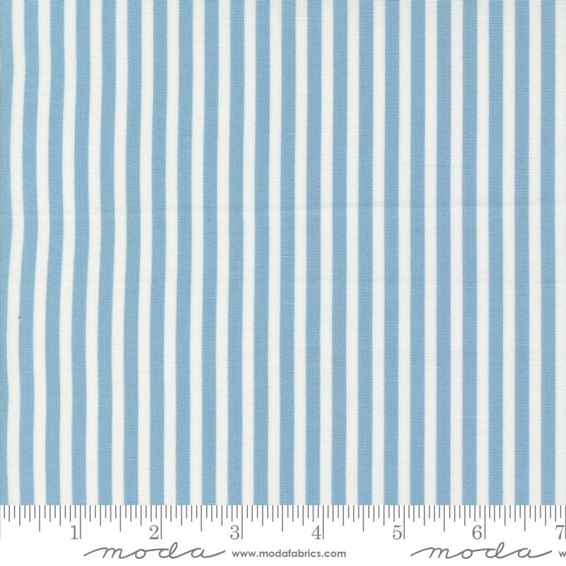 Shoreline Simple Stripe Light Blue by Camille Roskelley for Moda Fabrics - 55305 12