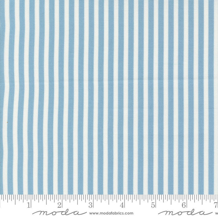 Shoreline Simple Stripe Light Blue by Camille Roskelley for Moda Fabrics - 55305 12