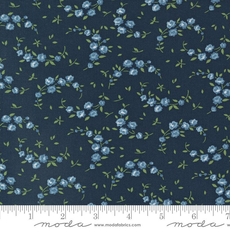 Shoreline Summer Small Floral Navy by Camille Roskelley for Moda Fabrics - 55308 14